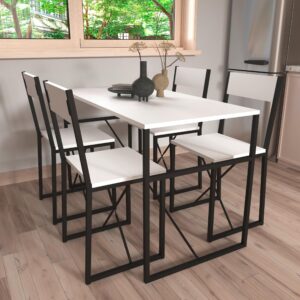 Esstisch Insasi L Schwarz/Weiß Holzwerkstoff MID.YOU Möbel > Tische > Esstische Schwarz