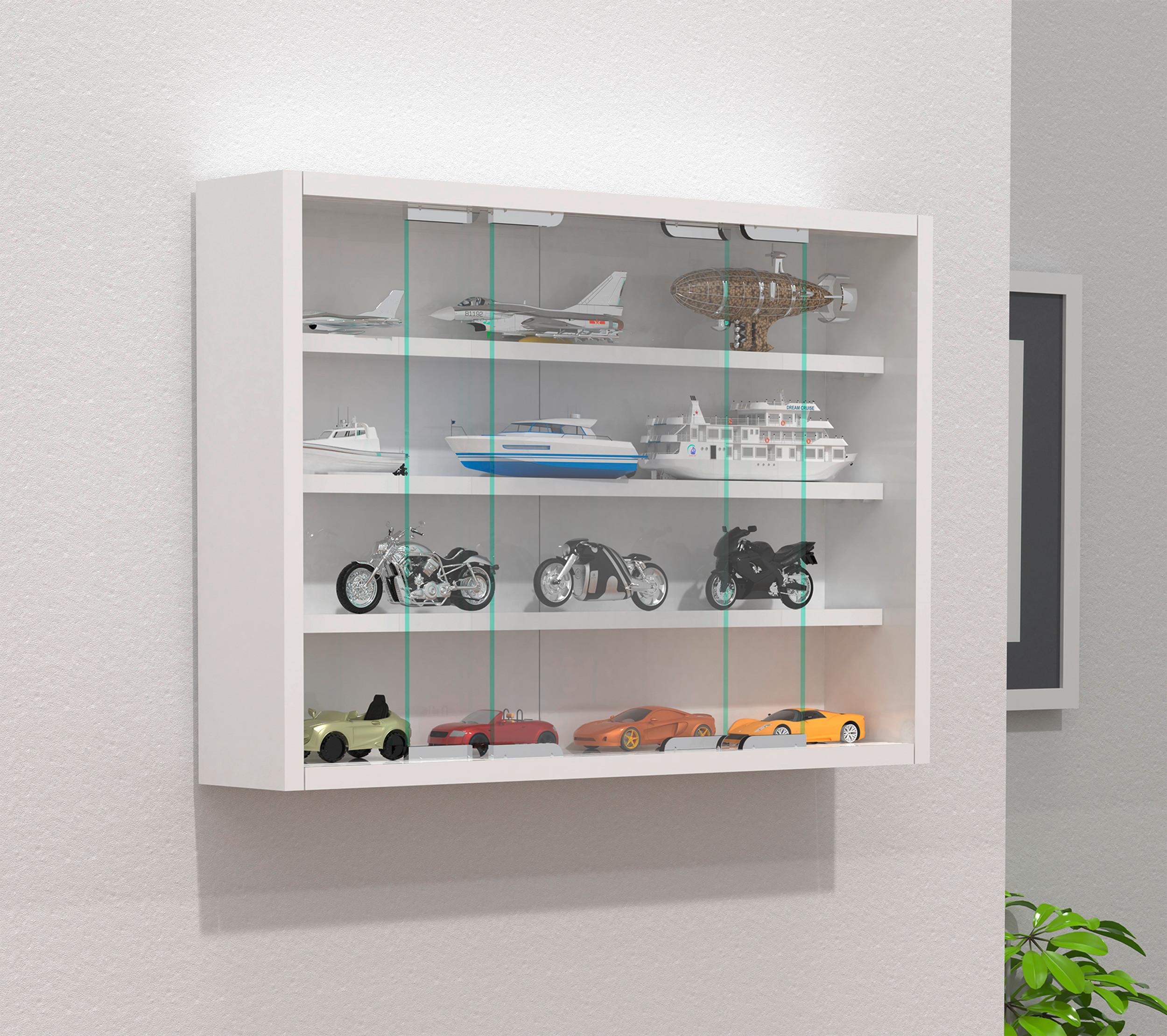 Hängevitrine Agisa M Weiß Holzwerkstoff MID.YOU Möbel > Schränke > Vitrinen Weiß
