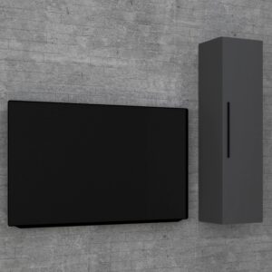 Hängeschrank Arila XL Anthrazit Holzwerkstoff MID.YOU Möbel > Schränke > Badezimmerschränke > Bad-Hängeschränke Anthrazit
