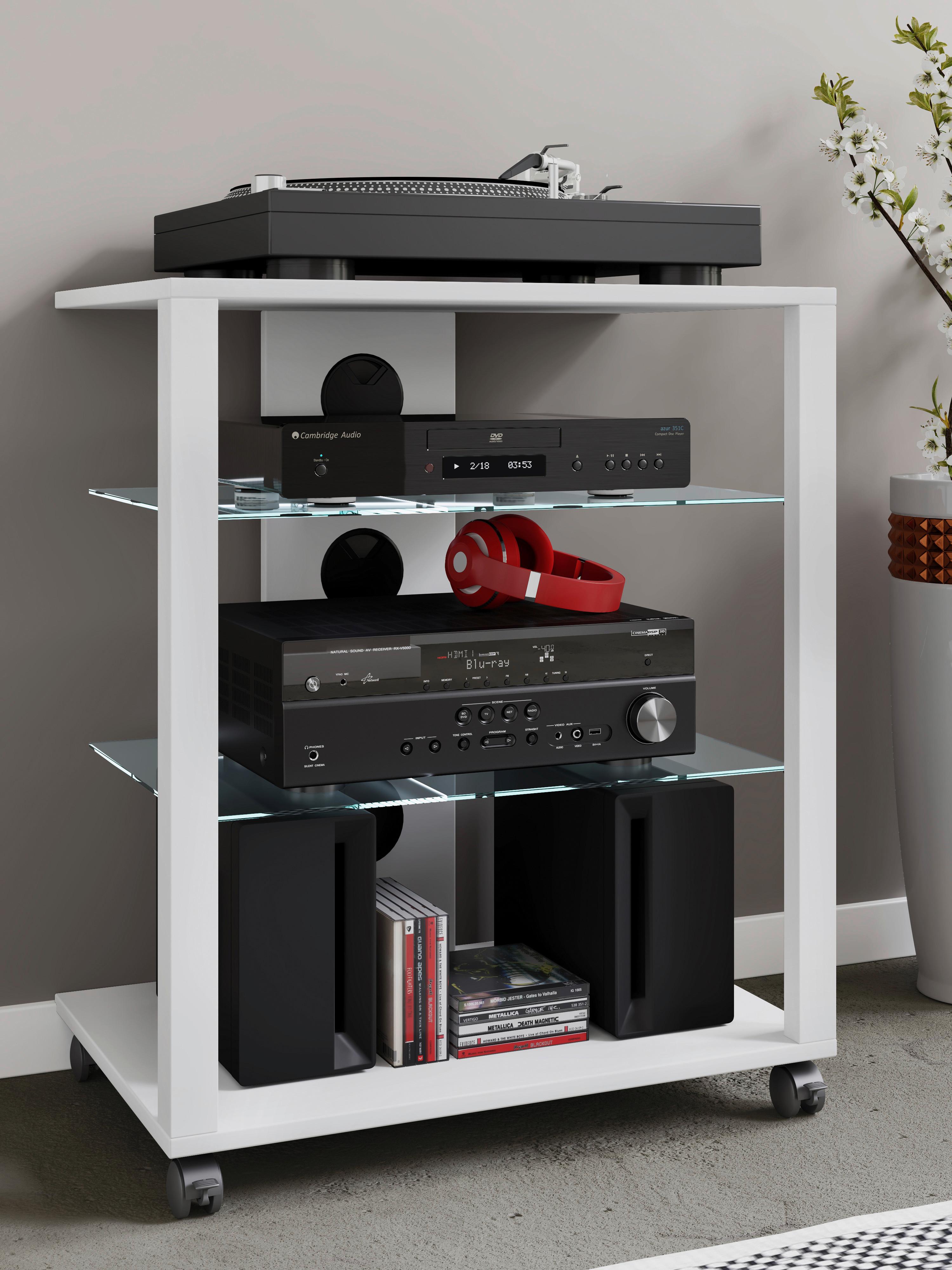 TV-Rack Folas Weiß Holzwerkstoff MID.YOU Möbel > TV-Möbel Weiß