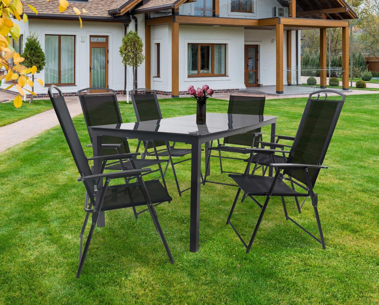 wohnli-moebel-suche-000657038609 Wohnli Möbelsuche - Gartentischgruppe Schwarz 7-teilig
