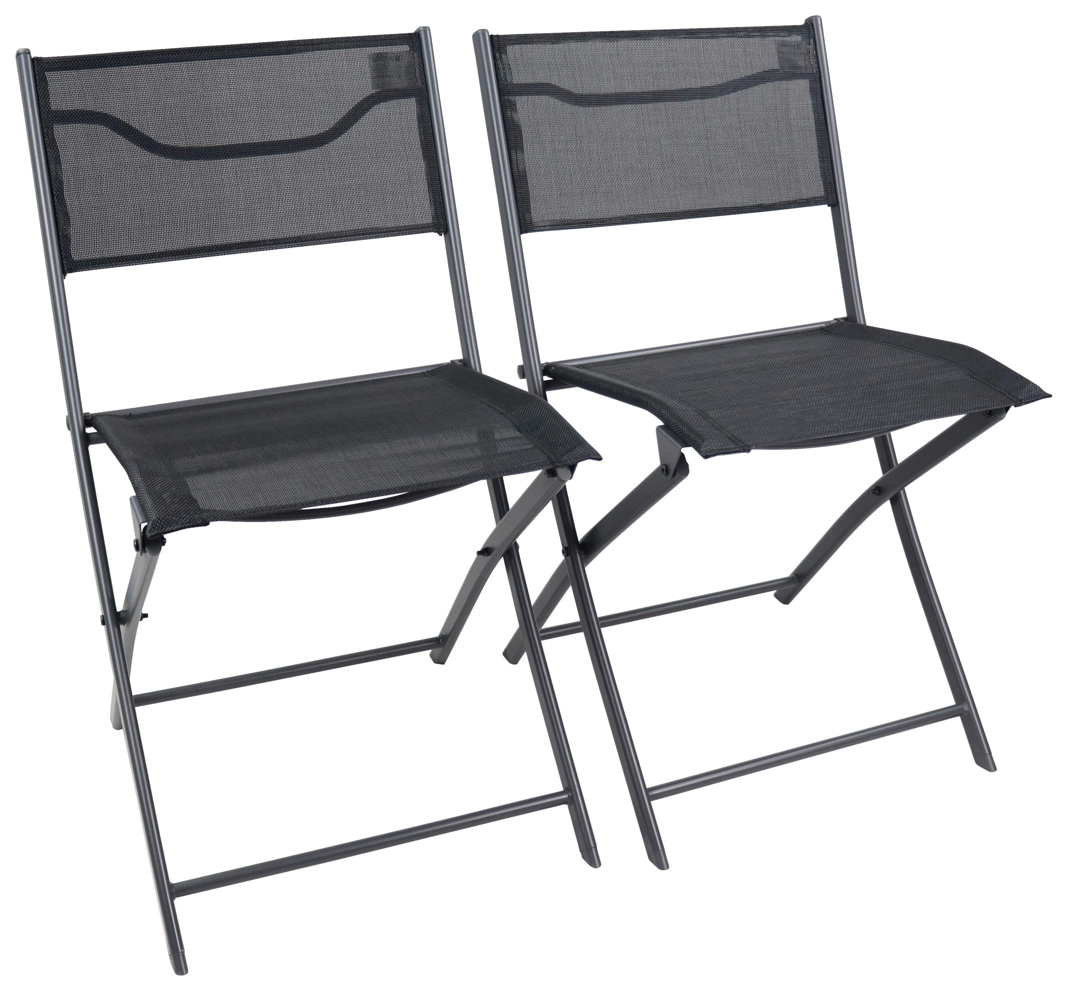 wohnli-moebel-suche-000657039501 Wohnli Möbelsuche - Gartenklappstuhl-Set Sumila 2-tlg. Schwarz