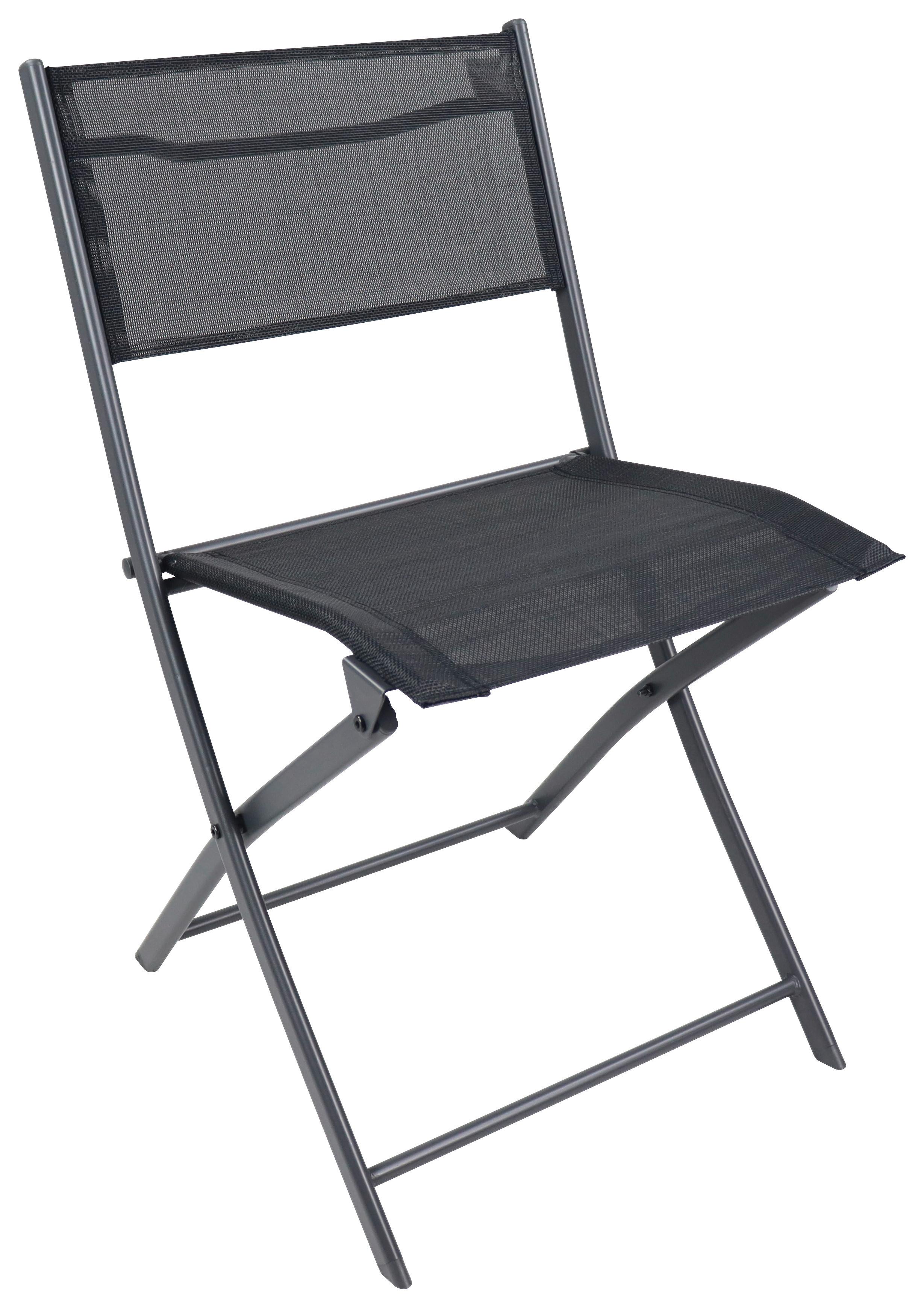 Gartenklappstuhl-Set Sumila 4-tlg. Schwarz Metall, Textil Ambia Garden Garten & Outdoor > Gartenmöbel > Gartenstühle Schwarz