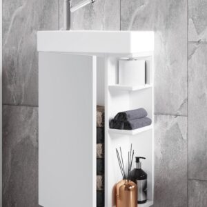 Waschtischkombi Lumia Weiß Holzwerkstoff MID.YOU Möbel > Schränke > Badezimmerschränke > Waschtische Weiß