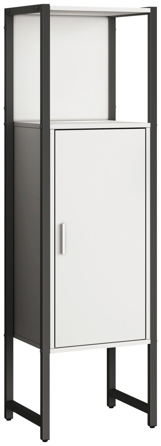 Wohnli Möbelsuche - Midischrank Edino ca. 33x114 cm Weiß/Schwarz