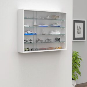 Hängevitrine Drivalo L Weiß Glas, Holzwerkstoff MID.YOU Möbel > Schränke > Vitrinen Weiß