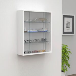 Hängevitrine Drivalo L Weiß Glas, Holzwerkstoff MID.YOU Möbel > Schränke > Vitrinen Weiß