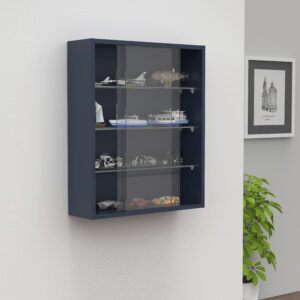 Hängevitrine Drivalo M Anthrazit Glas, Holzwerkstoff MID.YOU Möbel > Schränke > Vitrinen Anthrazit