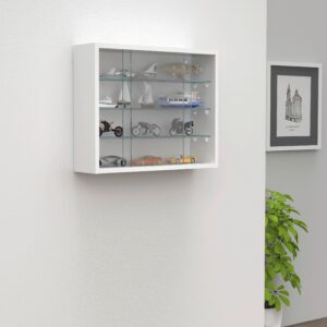 Hängevitrine Drivalo S Weiß Glas, Holzwerkstoff MID.YOU Möbel > Schränke > Vitrinen Weiß