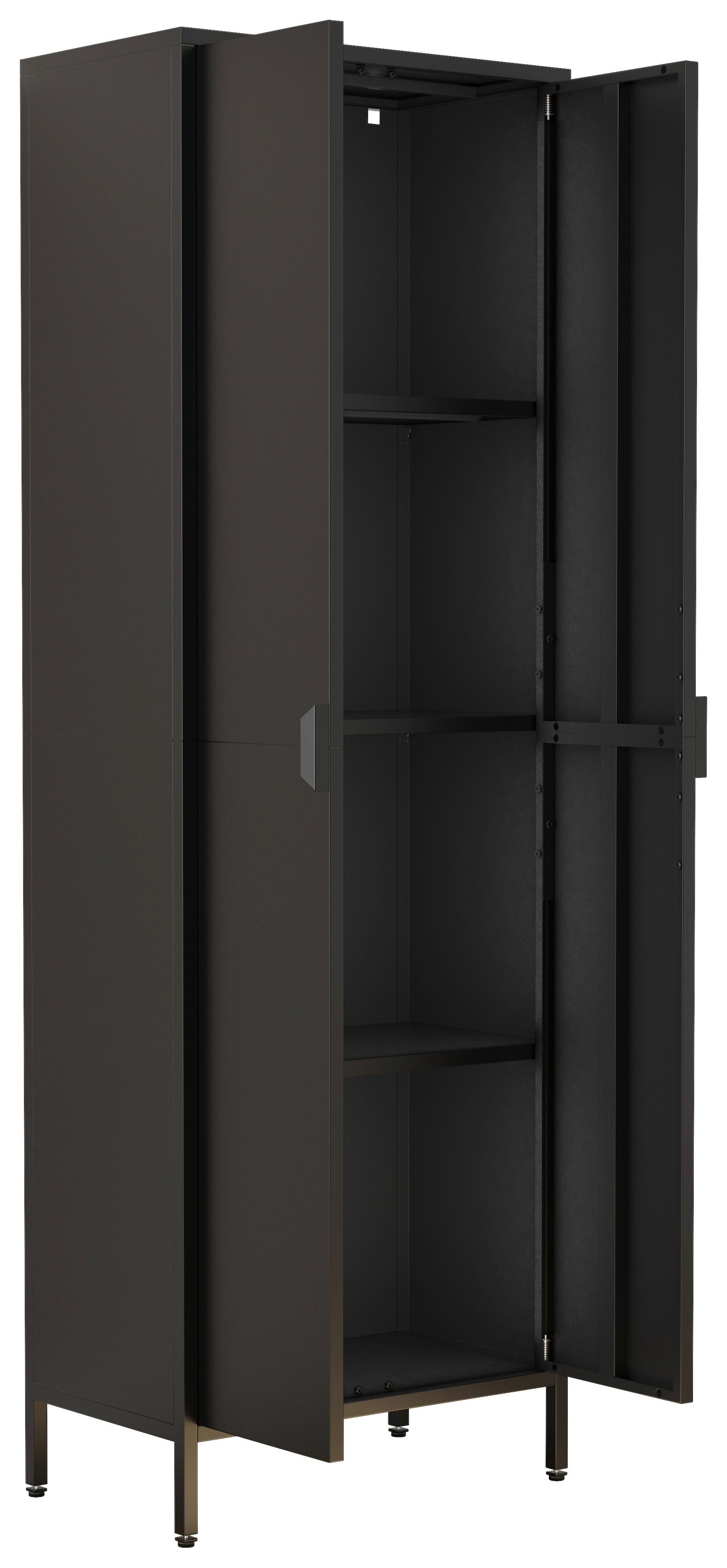 wohnli-moebel-suche-000657045012 Wohnli Möbelsuche - Drehtürenschrank Flokas XL Schwarz