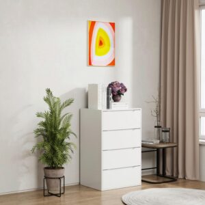 Kommode Malira XL ca. 65x102x48 cm Weiß Holzwerkstoff MID.YOU Möbel > Kommoden & Schubladenschränke > Kommoden Weiß