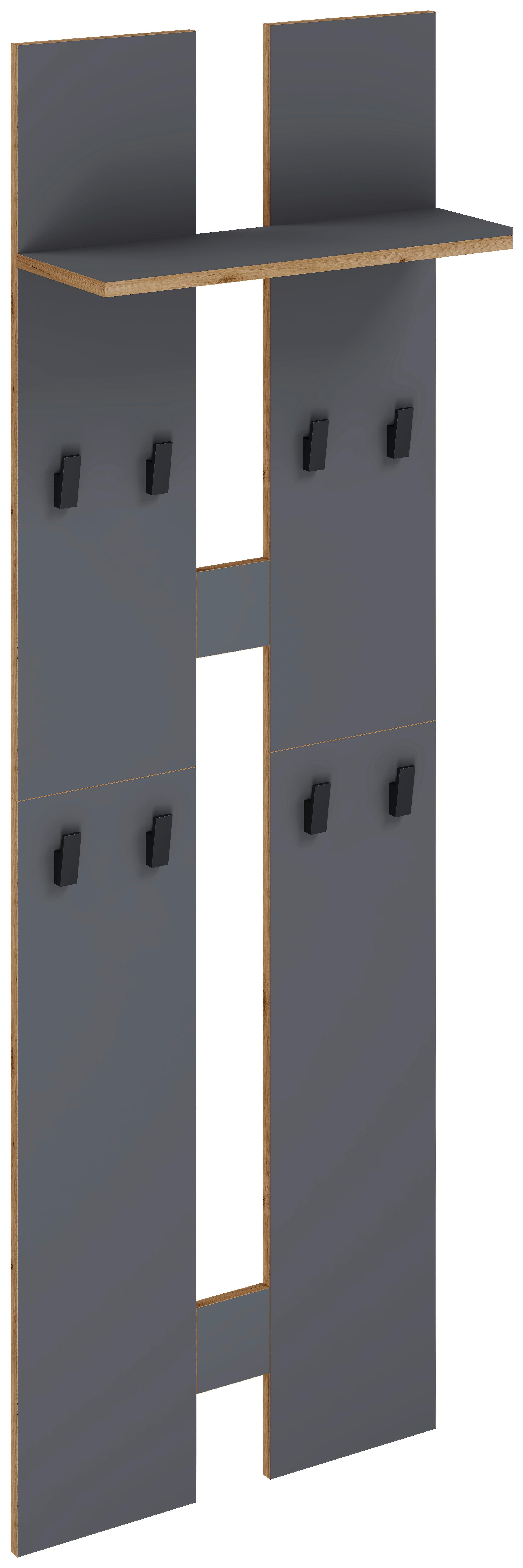wohnli-moebel-suche-000657045912 Wohnli Möbelsuche - Wandgarderobe SALIA L Anthrazit ca. 57x170x20 cm