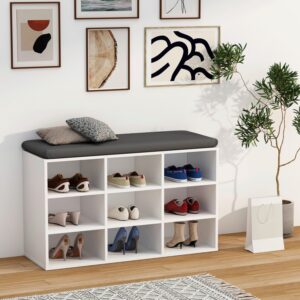 Schuhregal HINSOL Weiß ca. 80x50x30 cm Holzwerkstoff MID.YOU Garderoben > Schuhregale Weiß