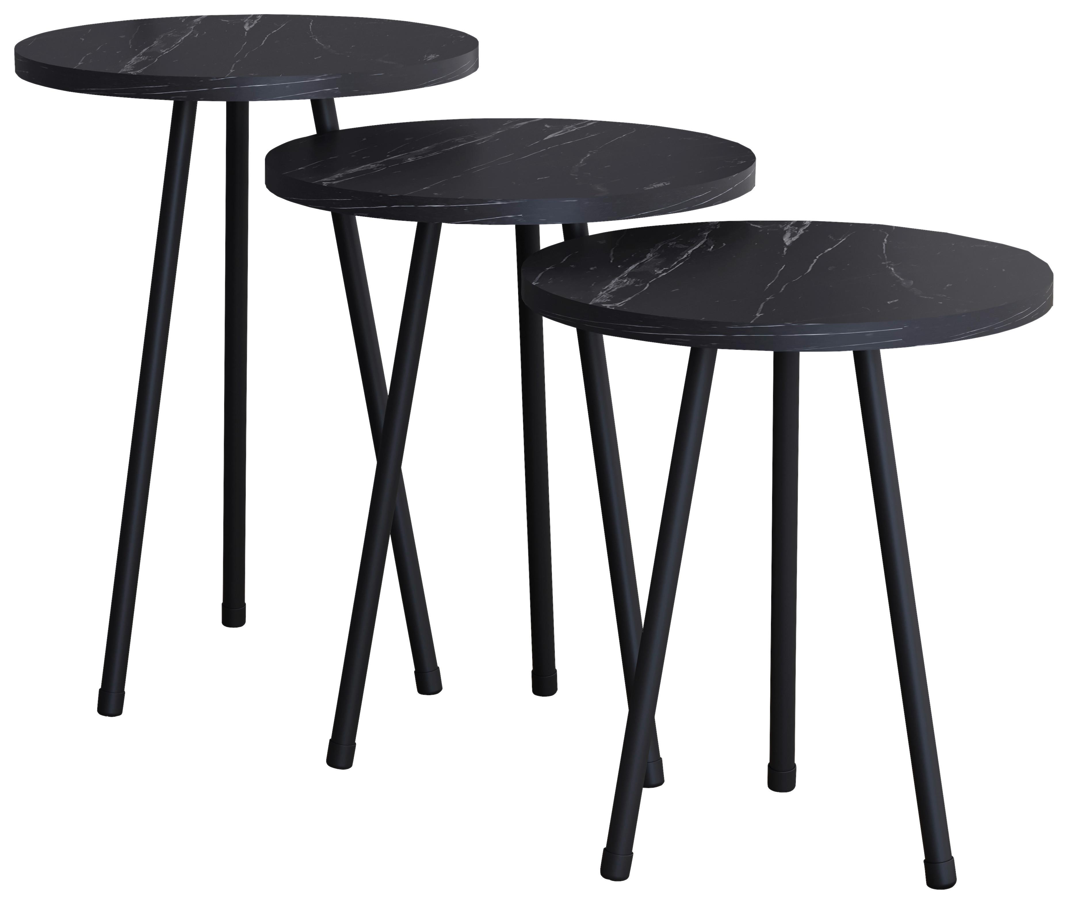 wohnli-moebel-suche-000657049903 Wohnli Möbelsuche - Beistelltisch-Set Mirola 3er-Set Schwarz