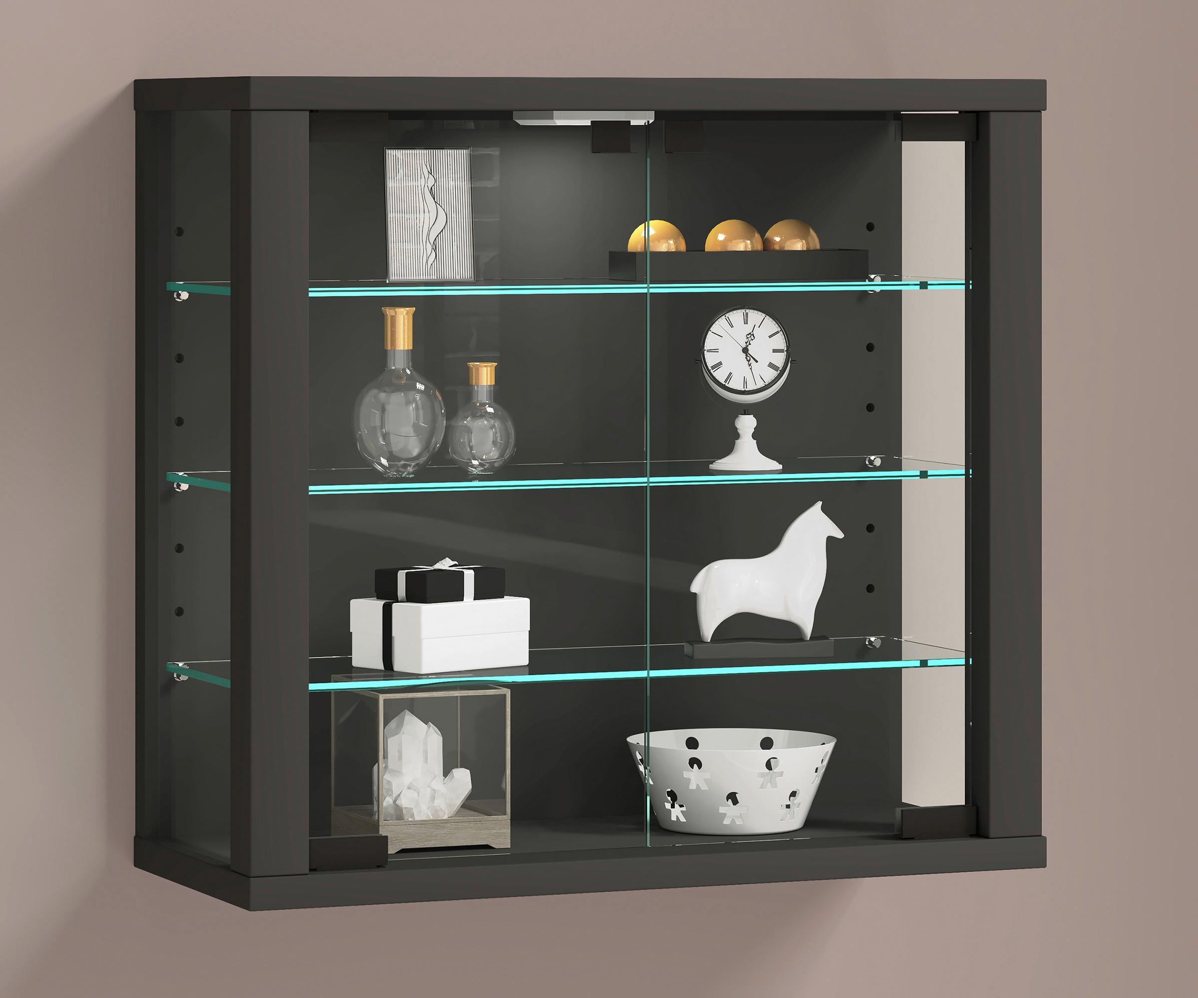 Hängevitrine Vitrosa S Anthrazit Holzwerkstoff MID.YOU Möbel > Schränke > Vitrinen Anthrazit