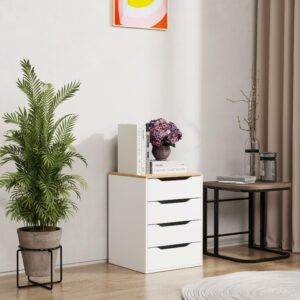 Nachtkästchen Malira M ca. 46x61 cm Weiß/Eiche Holzwerkstoff Livetastic Möbel > Kommoden & Schubladenschränke > Nachttische Weiß