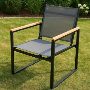 Gartenstuhl-Set Volasi 4er-Set ca. 54x83 cm Anthrazit Metall, Kunststoff MID.YOU Garten & Outdoor > Gartenmöbel > Gartenstühle Anthrazit