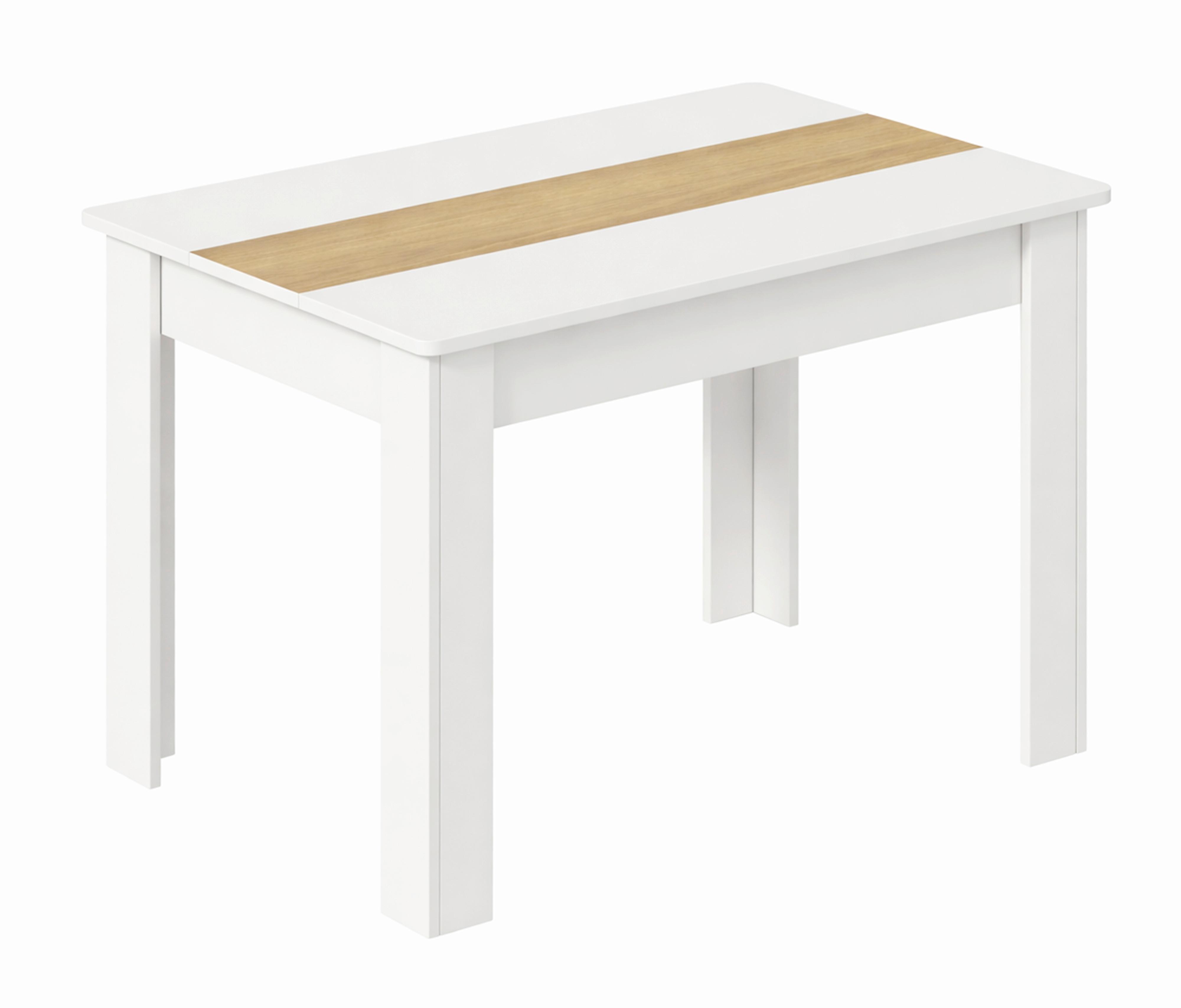 wohnli-moebel-suche-000657060511 Wohnli Möbelsuche - Esstisch Disalo Weiß/Honigeiche ca.115x80x75cm