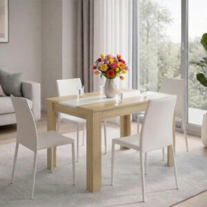 Esstisch Disalo Honigeiche/Weiß ca.115x80x75cm Holzwerkstoff MID.YOU Möbel > Tische > Esstische Weiß