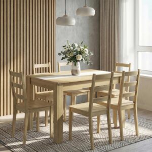 wohnli-moebel-suche-000657060516-1 Esstisch Disalo Honigeiche/Weiß ca.140x80x75cm Holzwerkstoff MID.YOU Möbel > Tische > Esstische Weiß