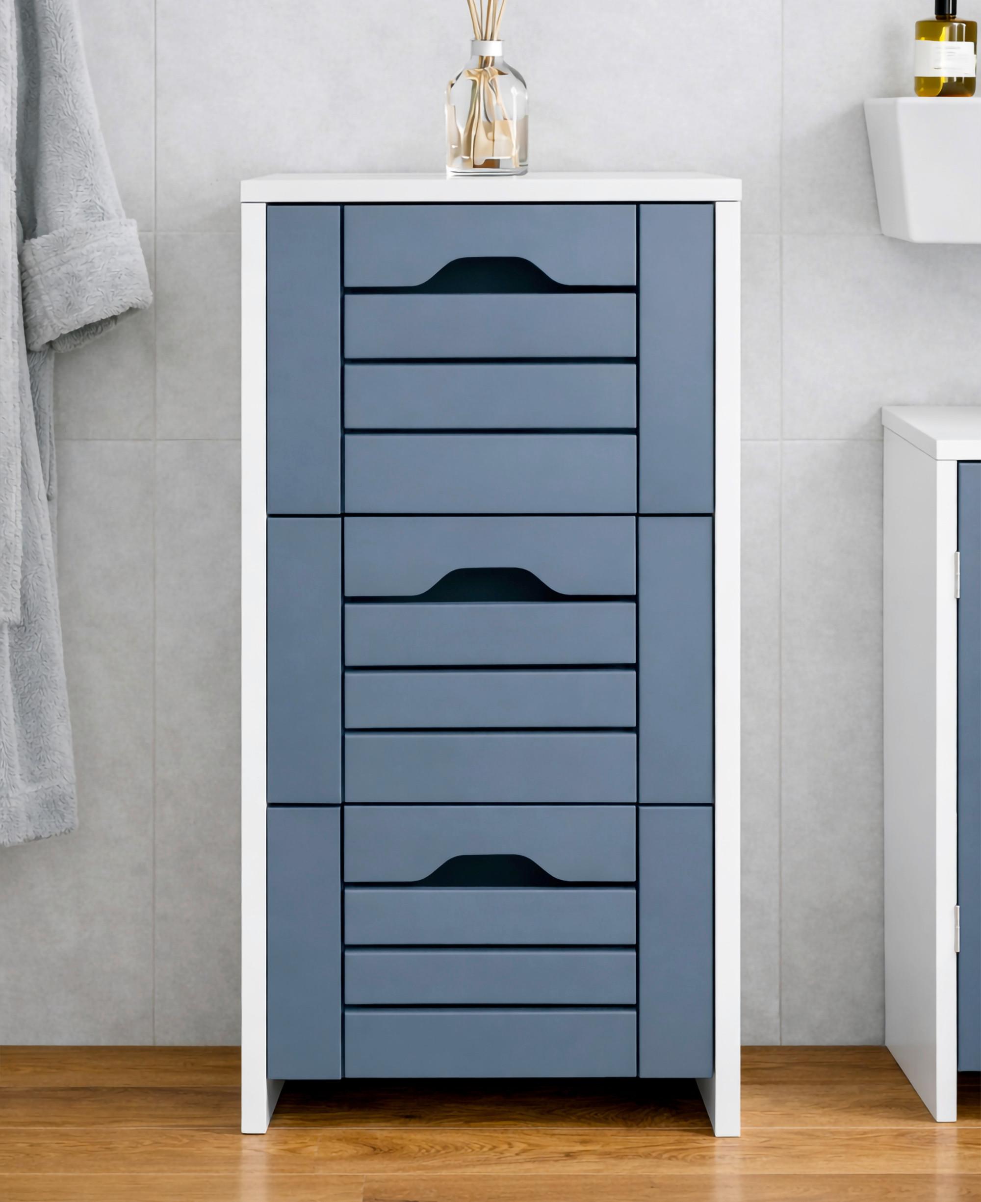 Midischrank Flonali Weiß/Anthrazit Holzwerkstoff MID.YOU Möbel > Schränke Anthrazit