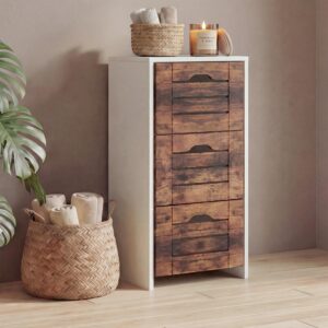 Midischrank Flonali Weiß/Eichefarben Holzwerkstoff MID.YOU Möbel > Schränke Weiß