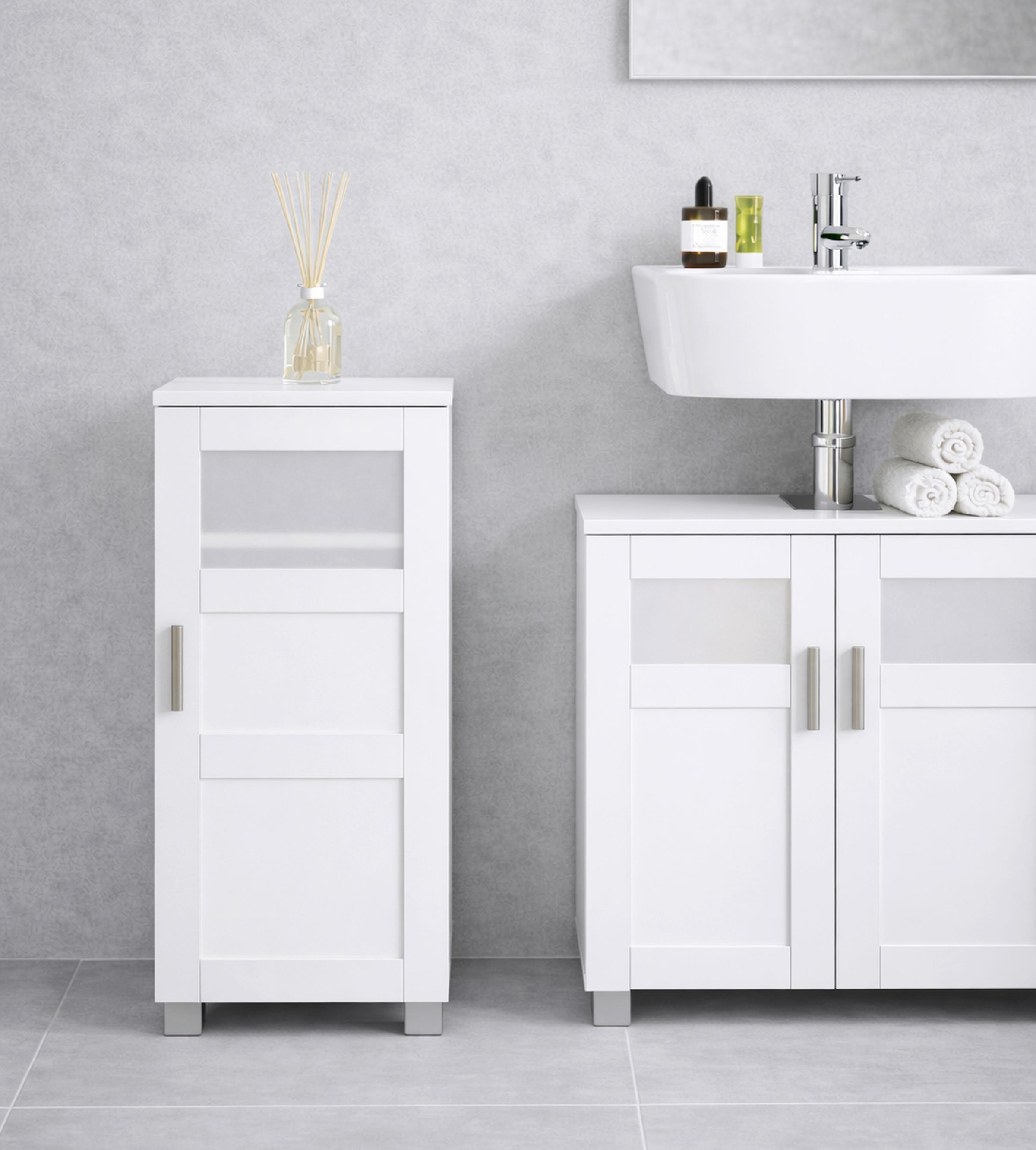 Midischrank Nilari M Weiß Holzwerkstoff MID.YOU Möbel > Schränke Weiß