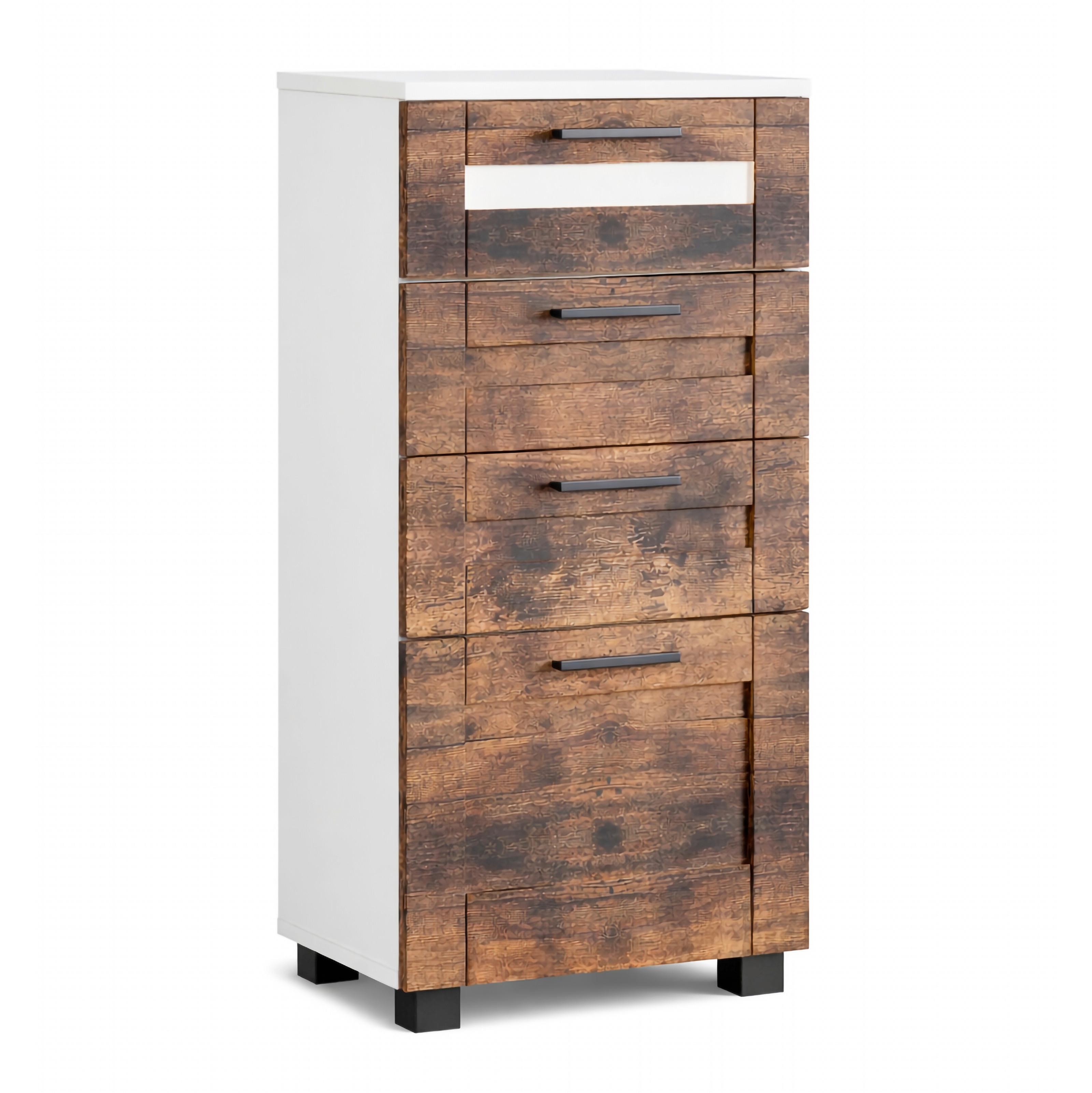 wohnli-moebel-suche-000657061008 Wohnli Möbelsuche - Midischrank Nilari L Weiß/Eichefarben