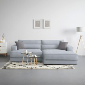 Ecksofa Fabiona rechts Grau Holz Based Möbel > Sofas & Couches > Wohnlandschaften > Ecksofas > XXL Ecksofas Grau