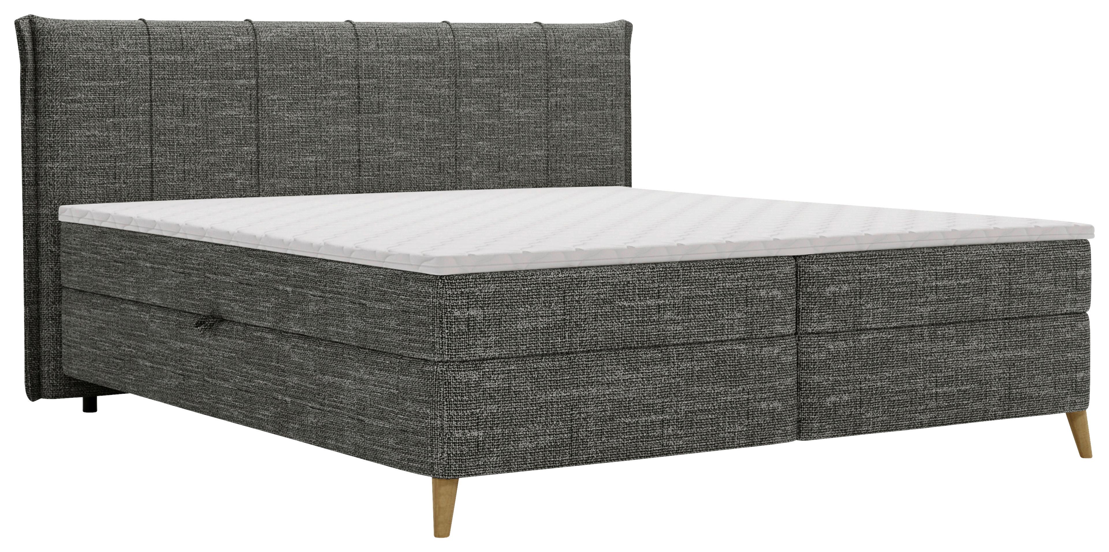 Wohnli Möbelsuche - Boxbett Veloria Anthrazit ca. 180x200cm