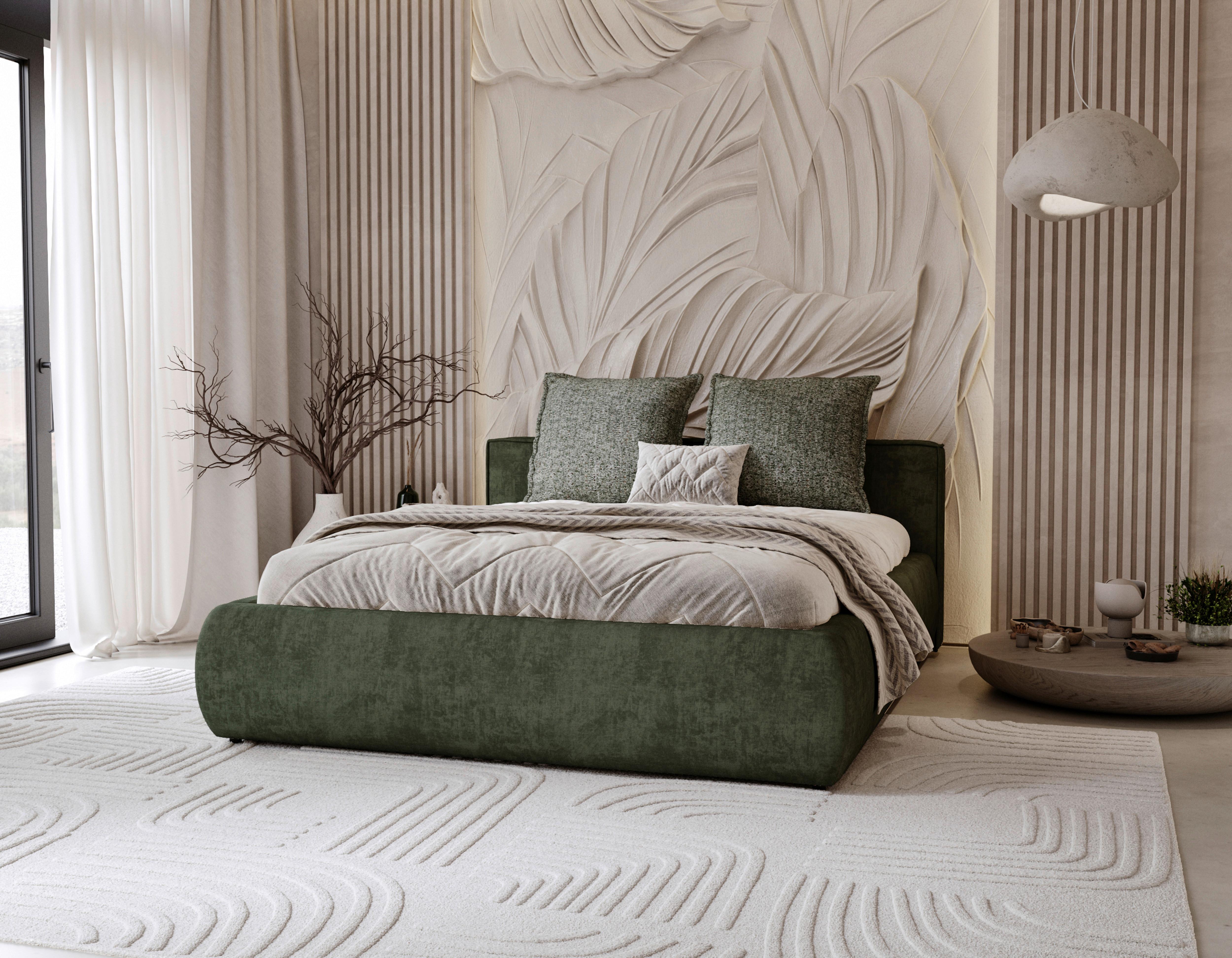 Polsterbett Olive Anthrazit ca. 140x200cm Textil Mömax Möbel > Betten > Polsterbetten Anthrazit