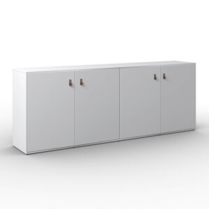 Sideboard Mick ca. 180x70x40 cm Weiss Kunststoff Bessagi Home Wohnzimmermöbel Weiß