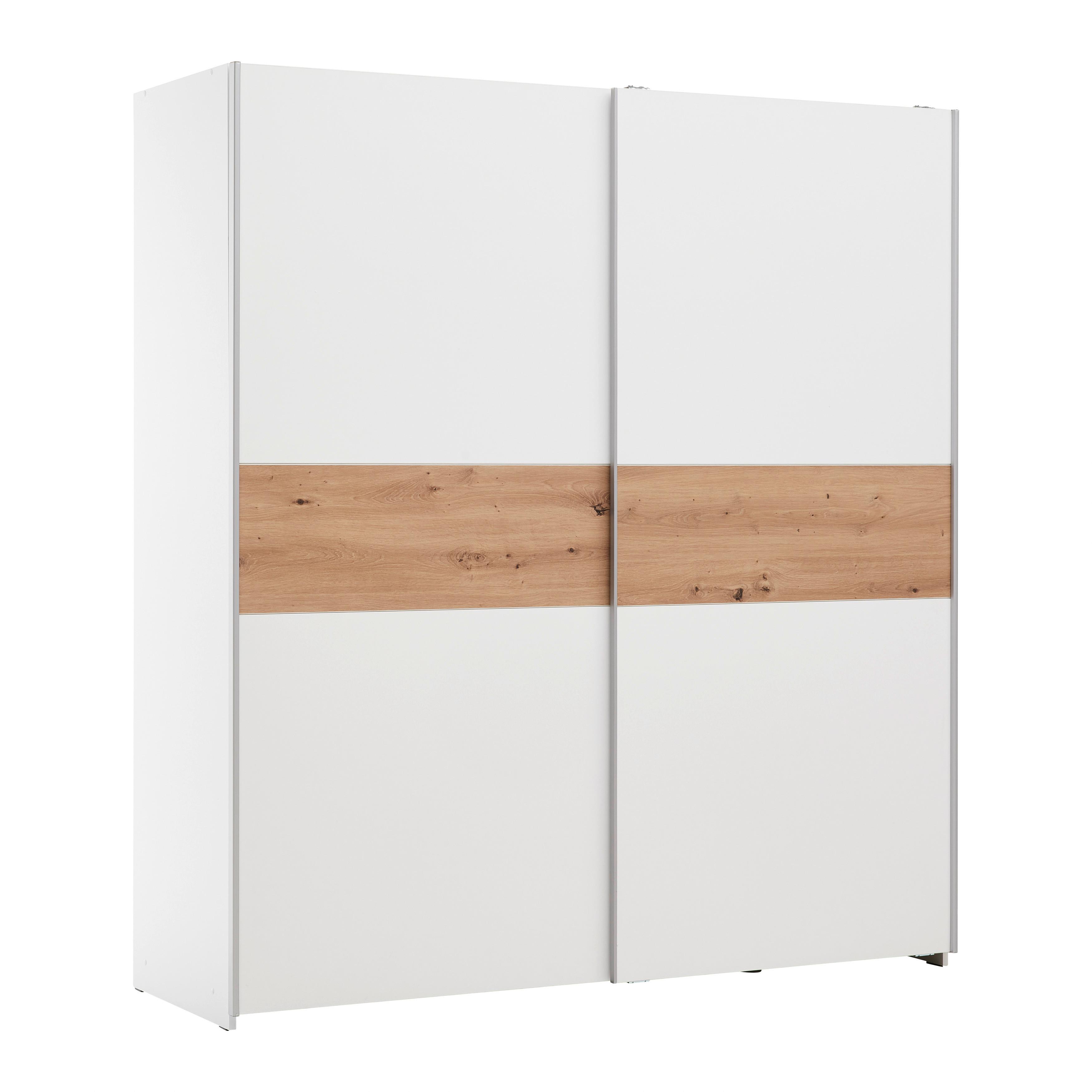wohnli-moebel-suche-000687064701 Wohnli Möbelsuche - Schwebetürenschrank Urbanline Weiß/Eichefarben