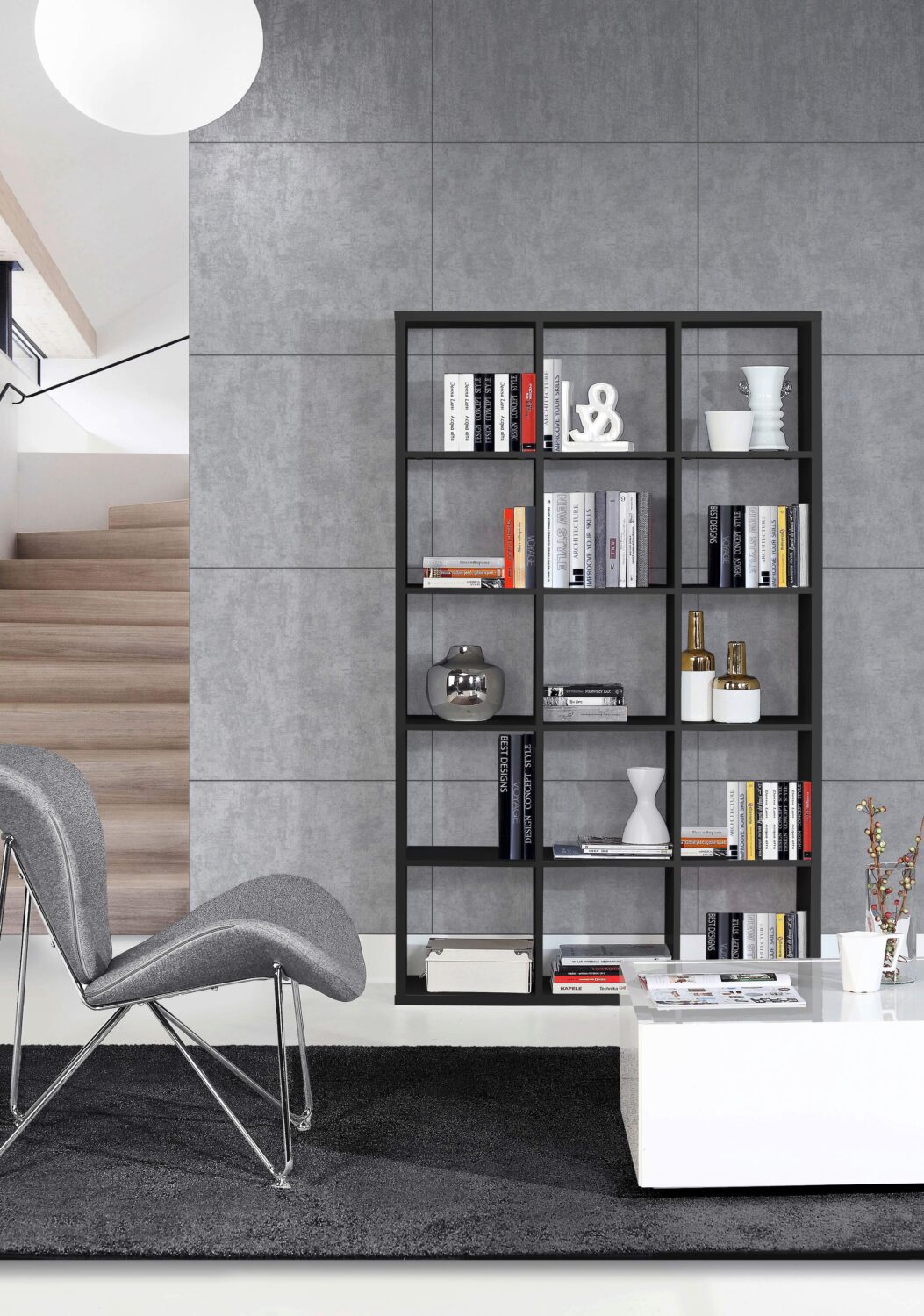 Raumteiler in Schwarz Holzwerkstoff Mömax Wohnzimmermöbel Schwarz