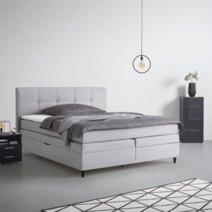 wohnli-moebel-suche-000725003106-1 Boxspringbett Miami in Grau ca. 180x200cm Textil, Holzwerkstoff Mömax Möbel > Betten > Doppelbetten Grau