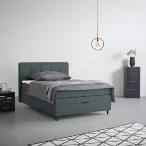 Boxspringbett Miami in Anthrazit ca. 120x200cm Textil, Holzwerkstoff Mömax Möbel > Betten > Boxspringbetten Anthrazit