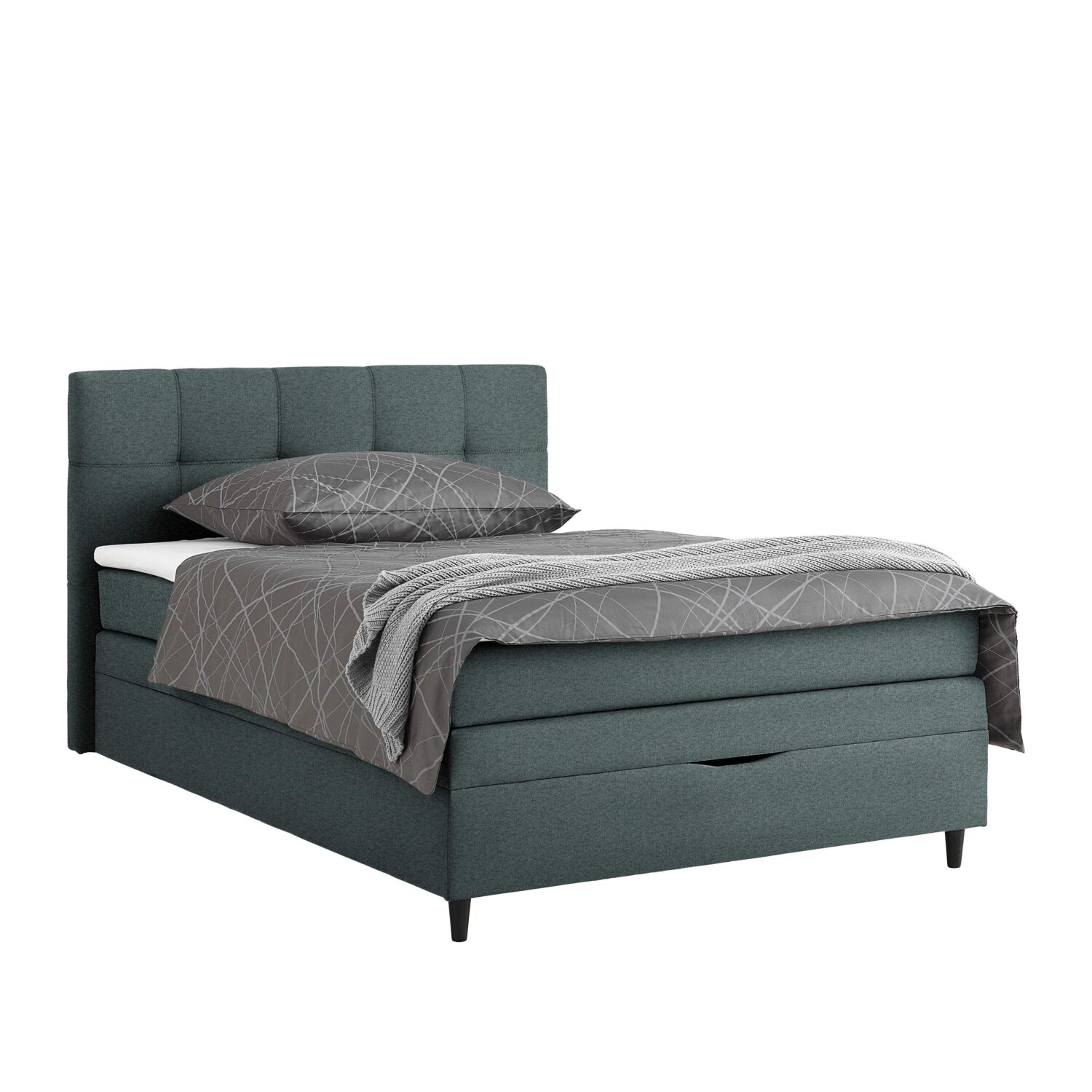 Wohnli Möbelsuche - Boxspringbett Miami in Anthrazit ca. 120x200cm