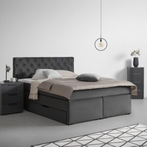 wohnli-moebel-suche-000725003502-1 Boxspringbett Chester Anthrazit ca. 180x200cm Textil, Holzwerkstoff Mömax Möbel > Betten > Doppelbetten Anthrazit