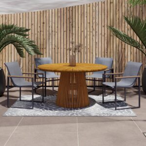 Wohnli Möbelsuche - Gartensessel-Set Matteo Grau Metall/Texteline