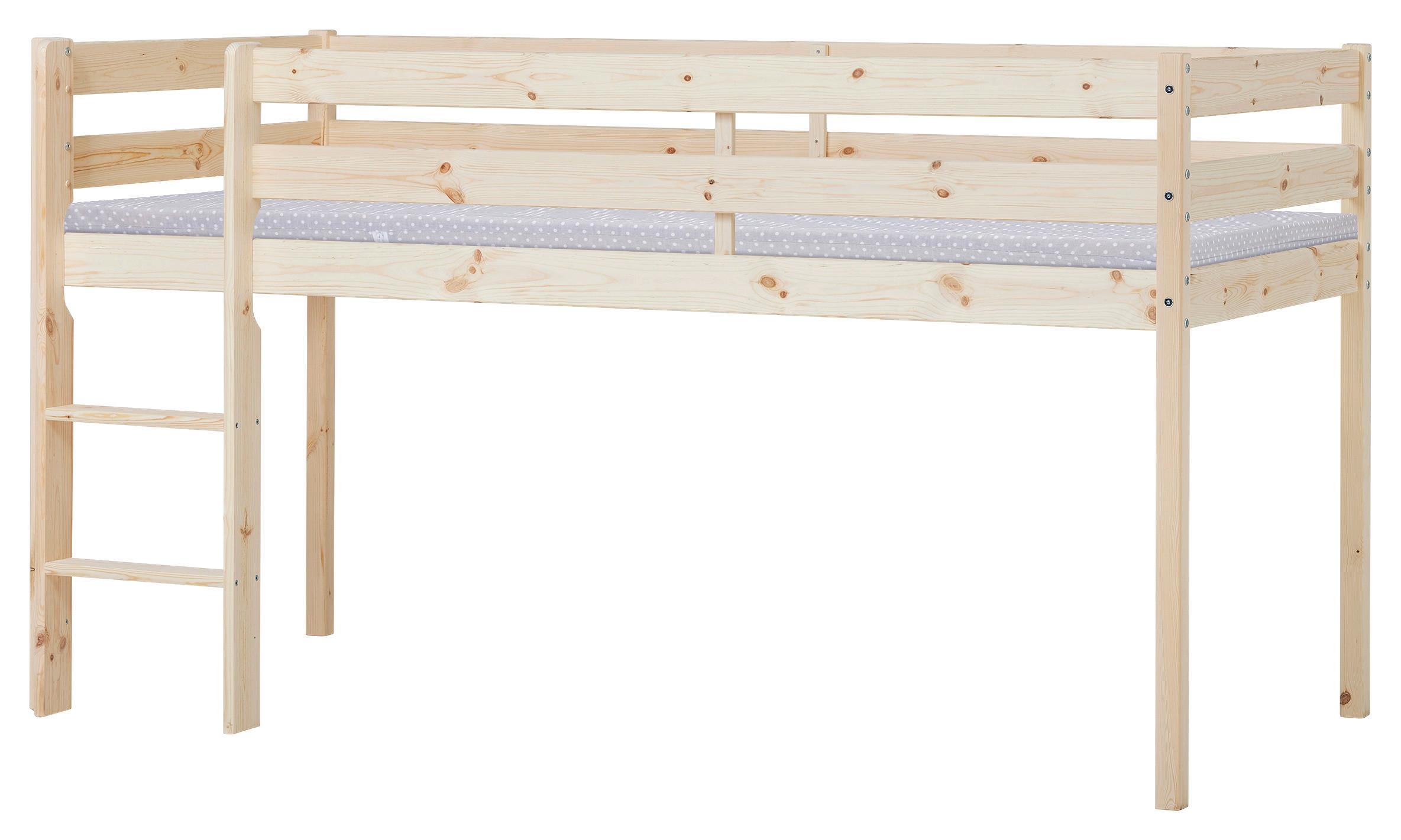 Hochbett ECO COMFORT Kieferfarben ca. 90x200 cm Holz MID.YOU Möbel > Betten > Hoch- und Etagenbetten > Hochbetten Braun