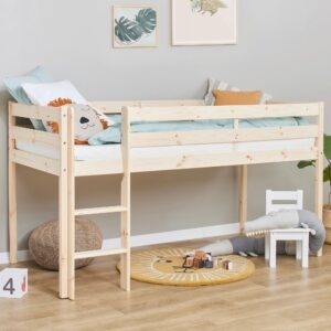 Wohnli Möbelsuche - Hochbett ECO COMFORT Kieferfarben ca. 90x200 cm