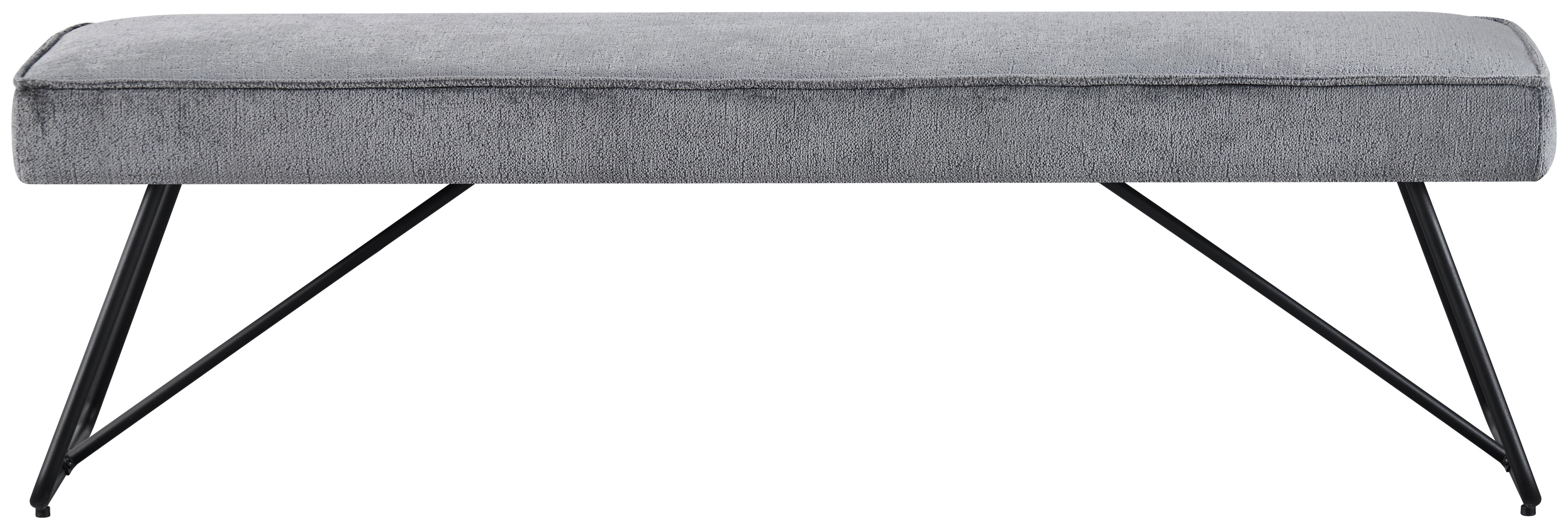Sitzbank Cora 2 Schwarz/Dunkelgrau Metall, Textil Based Möbel > Bänke > Sitzbänke Schwarz
