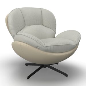 Wohnli Möbelsuche - Relaxsessel Ina Webstoff/Lederlook Beige