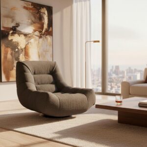 Sessel Lorena Bouclé Schwarz Metall, Textil Bessagi Home Möbel > Sessel > Relaxsessel Schwarz