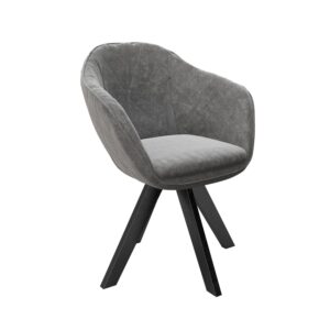 Wohnli Möbelsuche - PLAYBOY Armlehnstuhl Amanda ca. 61x80 cm Anthrazit Samt