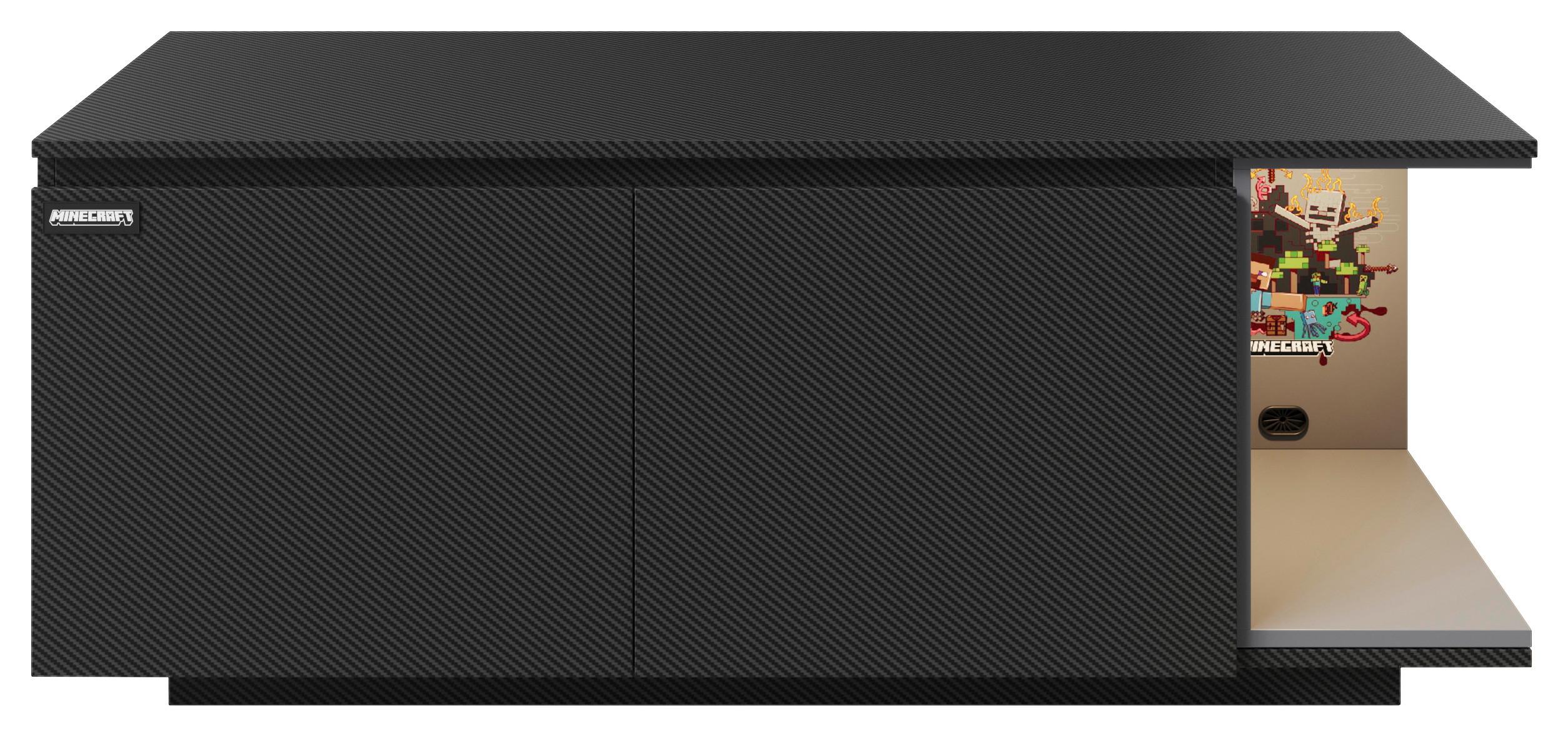 Wohnli Möbelsuche - Lowboard Minecraft ca. 125x50x39 cm Schwarz