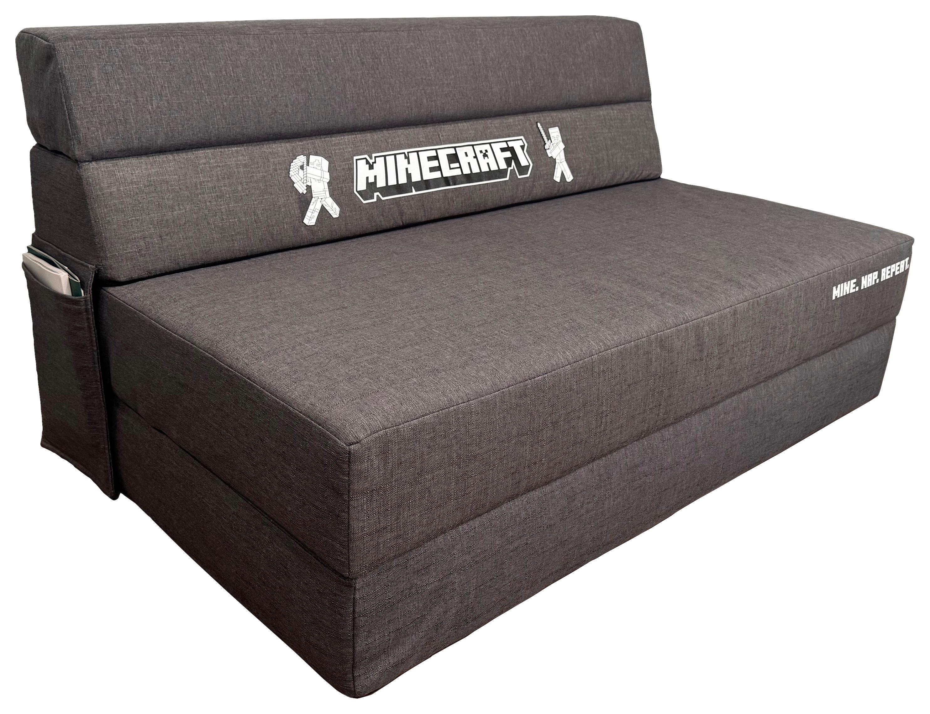 Wohnli Möbelsuche - Schlafsofa Minecraft ca. 119x80x200 cm Grau