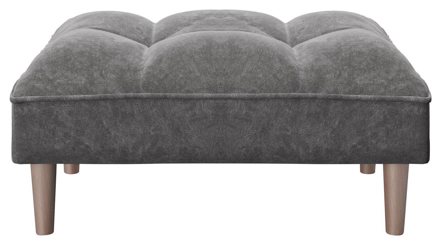 Hocker Scarlett Anthrazit Samt Textil Playboy Möbel > Sessel > Hocker Anthrazit