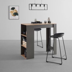 Bartisch Dandy Anthrazit/Eichefarben Holz Mömax Möbel > Tische > Bartische Anthrazit