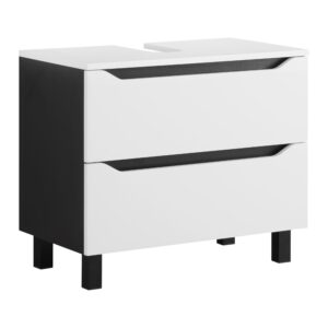Waschbeckenunterschrank Wave II in Schwarz/Weiß Holzwerkstoff Mömax Möbel > Schränke > Badezimmerschränke > Waschbeckenunterschränke Weiß